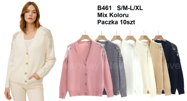 Narzutka damska Roz S/M-L/XL, Mix Kolor .Paczka 10 szt.